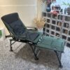 Camping Lounge Chair With Detachable Footrest, Portable Folding Reclining Camping Chair With Adjustable Backrest For Indoor And Outdoor Camping Beach Hiking Fishing - Green / Black - Image 7