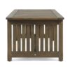 Acacia Wood Outdoor Coffee Table, Rectangular Patio Coffee Table For Outside - Gray - Image 8