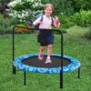 Joy Children's Trampoline With Handrails For Indoor And Outdoor Fun - Blue - Image 6