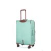 4 Piece Set (16/20/24/28), Softshell Suitcase Spinner Wheels Terylene Luggage Sets Carry On Suitcase Luggage Lightweight Durable Suitcase - Green - Image 10