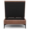 Rebecca - Coffee Table Storage Ottoman With Lift Up Lid - Brown - Image 3