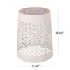 Transitional Cranbrook Side Table With Tile Mosaic Top - White - Image 3