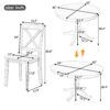 Modern Dining Table Set For 4, Round Table And 4 Kitchen Room Chairs, 5 Piece Kitchen Table Set For Dining Room, Dinette, Breakfast Nook - Natural Wood Wash - Image 3