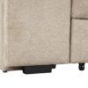 Modern L-Shape 3 Seat Reversible Sectional Couch, Pull Out Sleeper Sofa With Storage Chaise And 2 Stools For Living Room Furniture Set - Cream - Image 24