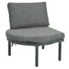 6 Piece Patio Sofa Furniture Set, Half Moon Outdoor Sectional Sofa With 2 High Low Coffee Tables, Wicker Rattan, Tempered Glass, 4 Pillows & Cushions, For Backyard, Garden, Poolside - Gray - Image 11