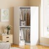Polygon - Corner Wardrobe - White - Image 19