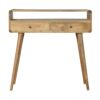 Curved Console Table - Oak - Image 2