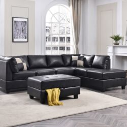 Malone - Sectional - Black