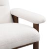 Modern Accent Chair With Ottoman, Mid Century Lounge Chair With Footrest, Comfy Fabric Armchair Upholstered Set With Solid Wood Frame For Living Room - White - Image 15