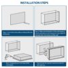 13" X 25" Stainless Steel Shower Niche Double Shelf With Corrosion Resistance - Gunmetal Black - Image 8