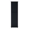Tall Bathroom Storage Cabinet With Glass Doors, Free-Standing, Two Drawers, And Adjustable Shelves, MDF Board, Painted Perfect For Displaying Your Favorite Items - Black - Image 16