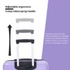 3 Piece Luggage Sets Lightweight Suitcase With Two Hooks, Spinner Wheels, (20/24/28) - Light Purple - Image 5
