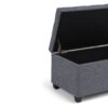 Sienna - Storage Ottoman Bench - Slate Gray - Image 5