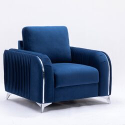 Wenona - Velvet Chair - Blue