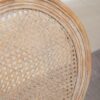 Homcom - French Style Upholstered Dining Chair Set, Armless Accent Side Chairs With Rattan Backrest And Linen-Touch Upholstery (Set of 2) - Cream White - Image 7