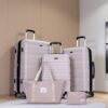 Luggage Set Of 5 Pieces, Expandable Hard Pc Luggage Set With Tsa Lock For Rotating Wheels, Lightweight Rolling Luggage - Sand - Image 2