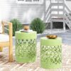 Outdoor Metal (Set of 2) End Table - Green - Image 4