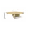Luxury Natural Marble Coffee Table With Unique Veining - Beige / Gold / Beige / Yellow - Image 3