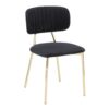 Bouton - Contemporary / Glam Chair (Set of 2) - Gold / Black - Image 2