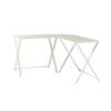 Modern X Leg L Shaped Computer Desk - White - Image 3