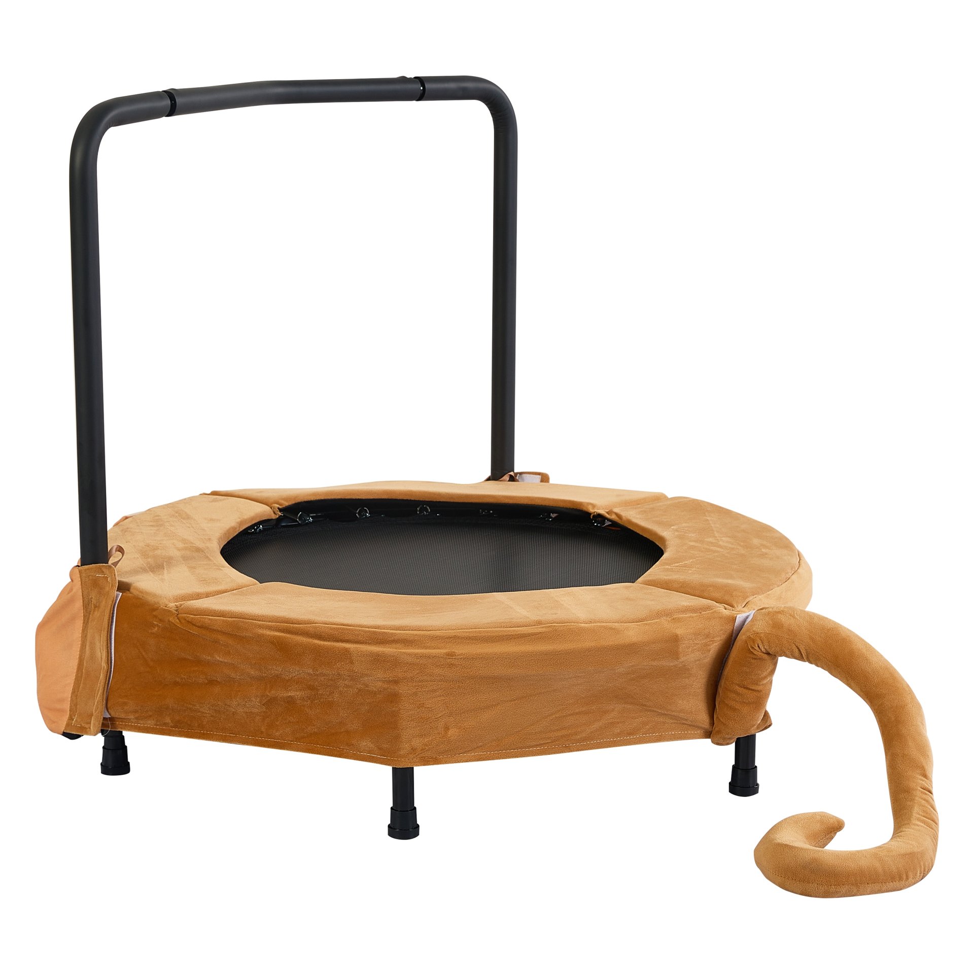 Monkey Children's Trampoline Happy Expression Outdoor / Indoor Dual Use, Foldable Iron Tube - Yellow / Black - Image 8