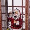Christmas Lighted Water Spinning Phone Booth With Santa On Phone, 3*AA Batteries Required - White / Red - Image 8