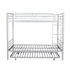 Full Over Full Metal Bunk Bed With Trundle - Silver - Image 2