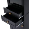 Tall Bathroom Storage Cabinet With Glass Doors, Free-Standing, Two Drawers, And Adjustable Shelves, MDF Board, Painted Perfect For Displaying Your Favorite Items - Black - Image 19