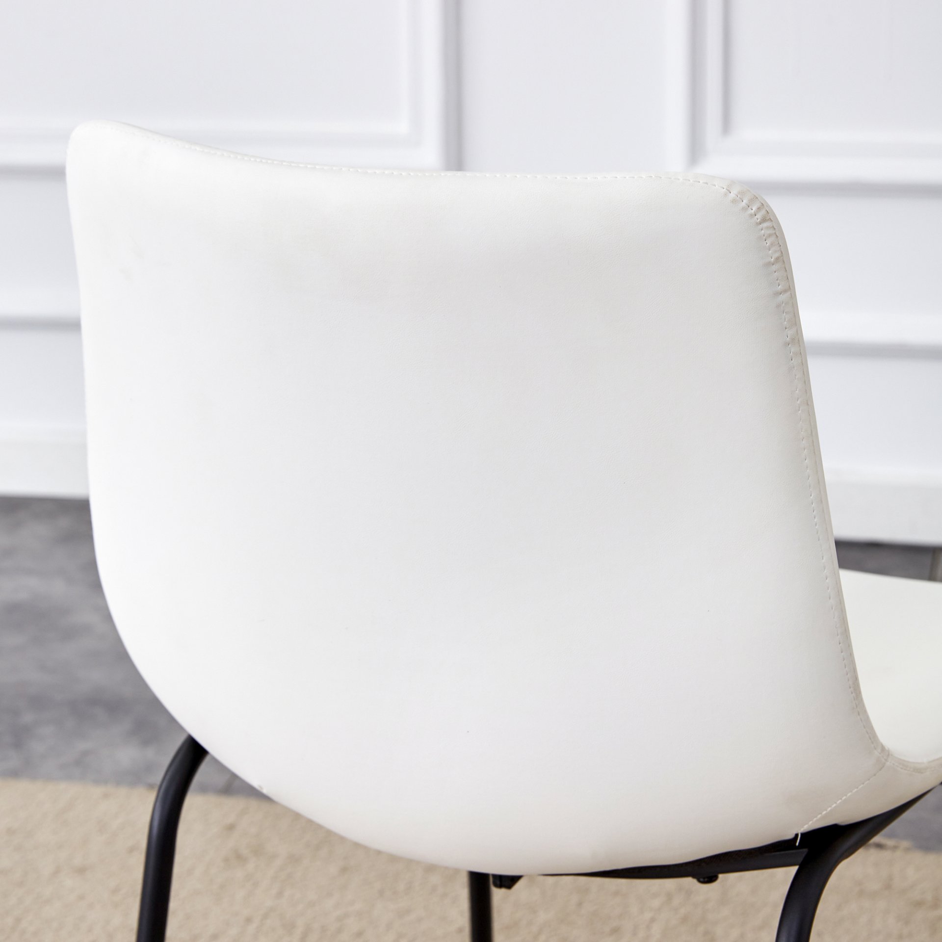 (Set of 4) Classic Chairs, A Stylish Seat Perfect For Modern Minimalist And Industrial Style Environments - White - Image 12