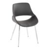Fabrico - Mid-Century Modern Dining Chair (Set of 2) - Chrome / Gray - Image 2