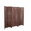 Panel Solid Wood, Folding Room Divider - Brown - Image 4