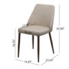 Modern Dining Chair With Wood Iron Legs - Wheat - Image 3