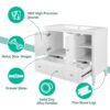 Bathroom Vanity Base Only, Solid Wood Frame And MDF Boards - White - Image 8