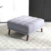 Addison - Square Upholstered Ottoman - Gray / Light Gray / Wood - Image 5