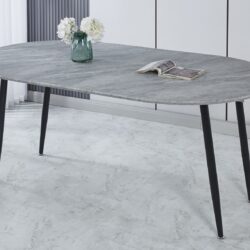 Extensible Table, Dining Table, Office Table, Coffee Table, Metal Leg - Gray