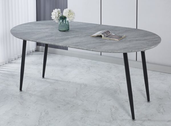 Extensible Table, Dining Table, Office Table, Coffee Table, Metal Leg - Gray