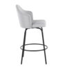 Ahoy - Contemporary Fixed Height Counter Stool (Set of 2) - Black / Light Gray - Image 3