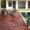 Outdoor Interlocking Deck Tiles With Striped Pattern For Patio And Balcony - Brown - Image 16