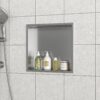 Modern Stainless Steel Shower Niche 12" X 12" For Bathroom And Kitchen - Brushed Nickel - Image 2
