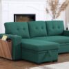 3 Piece Upholstered Sectional - Green - Image 6