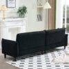Modern Teddy Velvet Sofa, Comfort And Style For Living Spaces - Black - Image 6