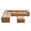 Modern (Set of 6) Modular Sectional Sofa With Storage In Soft - Camel - Image 16