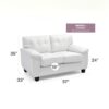 Gallant - Loveseat - White - Image 5