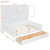 Full Size Daybed With Glass Door Storage Cabinets, Built In LED Lighting And Shelves - White - Image 25