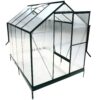 6.3'x8.2'x7' Polycarbonate Greenhouse, Heavy Duty Outdoor Aluminum Walk-In Green House Kit With Rain Gutter, Vent And Door For Backyard Garden - Green - Image 14