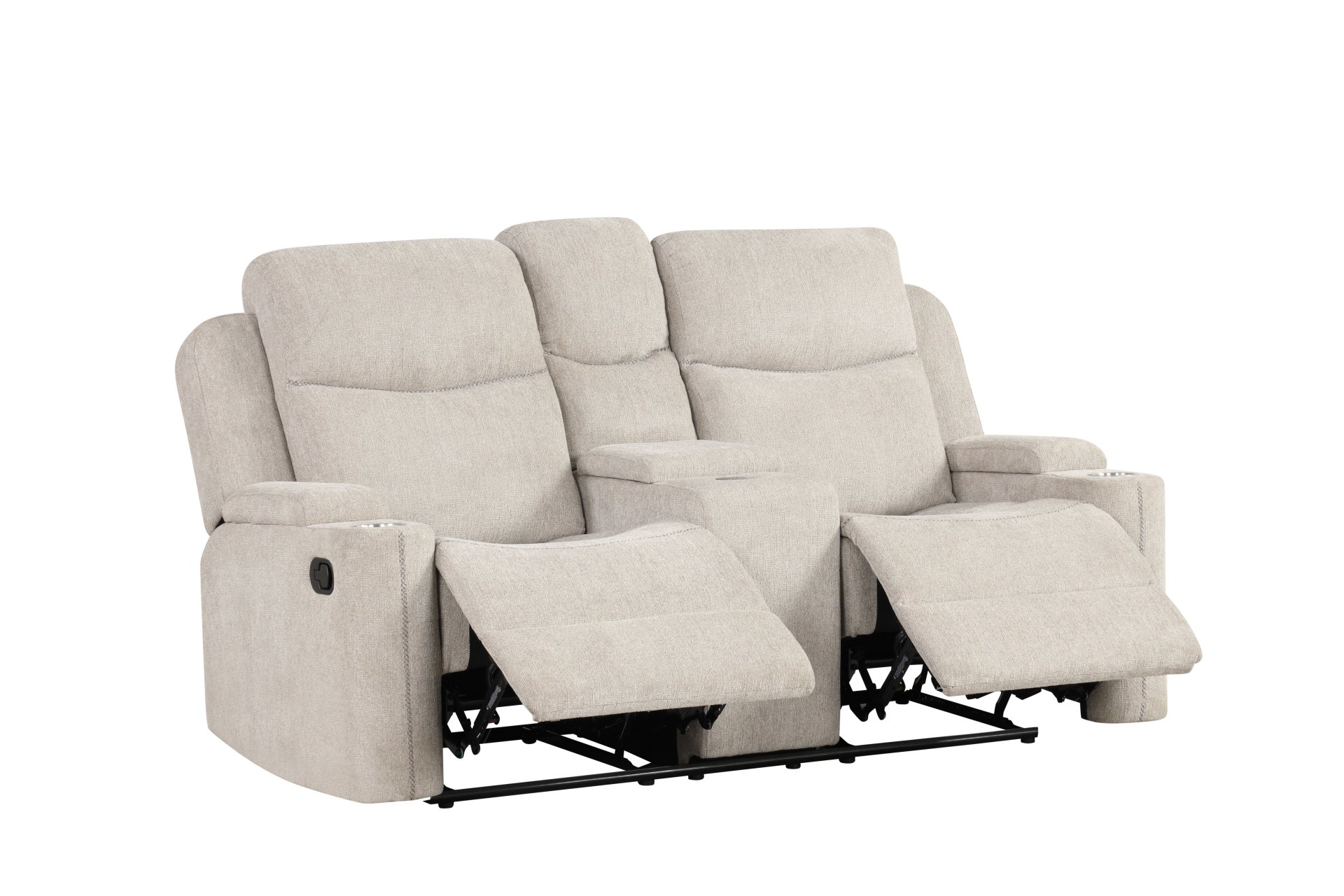 Galya - 3 Piece Living Room Set Sofa Loveseat Chair - Light Gray - Image 9
