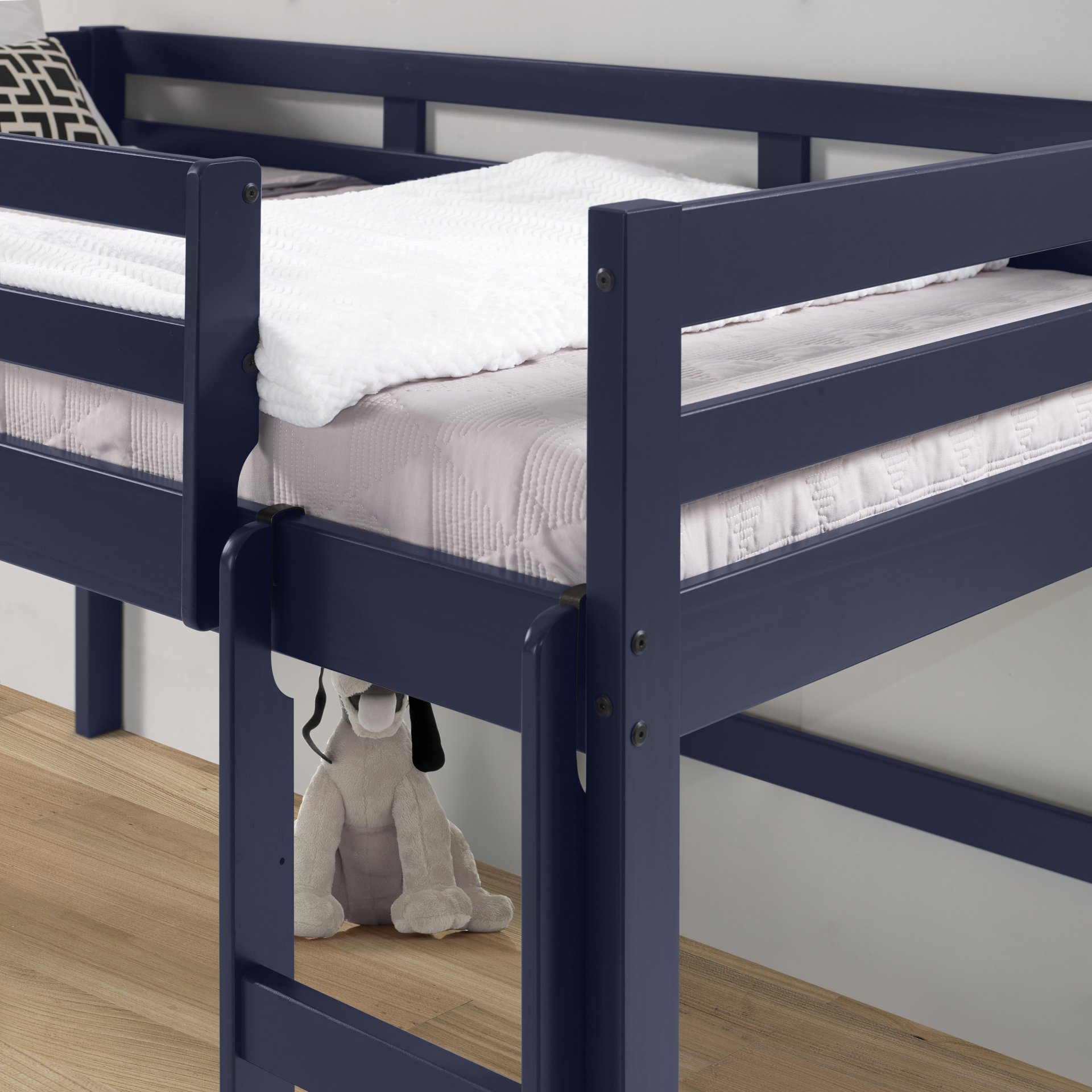 Lara - Twin Loft Bed - Navy Blue - Image 7