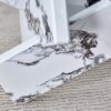 Modern Round Glass Coffee Table With Tempered Glass Countertop - White - Image 11