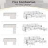 Elegant Velvet L - Shape Convertible Sectional Sofa With Movable Ottoman - Black - Image 5