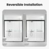 Semi-Frameless Double Sliding Shower Door, Bypass Shower Door, Tempered Glass Door - Black - Image 9
